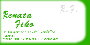 renata fiko business card